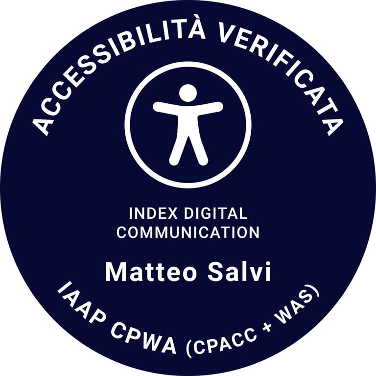 Accessibilit&agrave; verificata &ndash; Matteo Salvi, professionista certificato IAAP CPWA (CPACC + WAS)