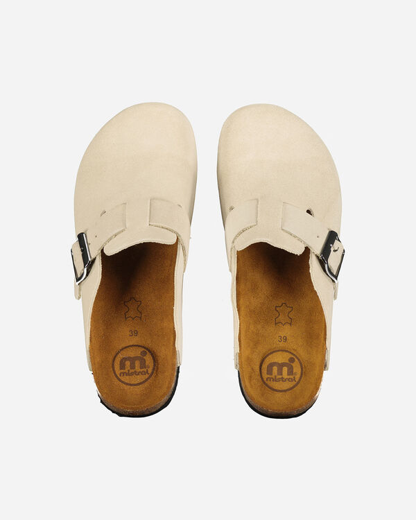 Cork close toe suede w