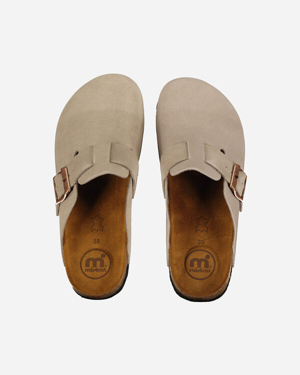 Cork close toe suede w