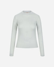 Lurex neck w - Argento