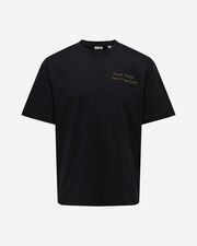 Aaron written embroidered chest m - Nero