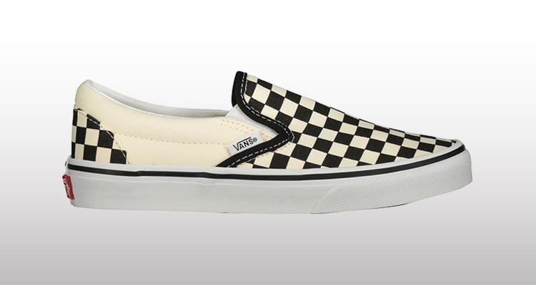 Sneakers VANS Slip on Checked bianche e nere