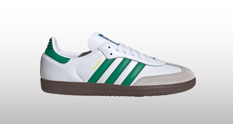 Sneakers adidas Samba bianche e verdi