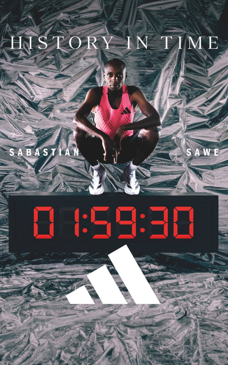 Vincitore Maratona di Londra con scarpe da running adidas Adizero