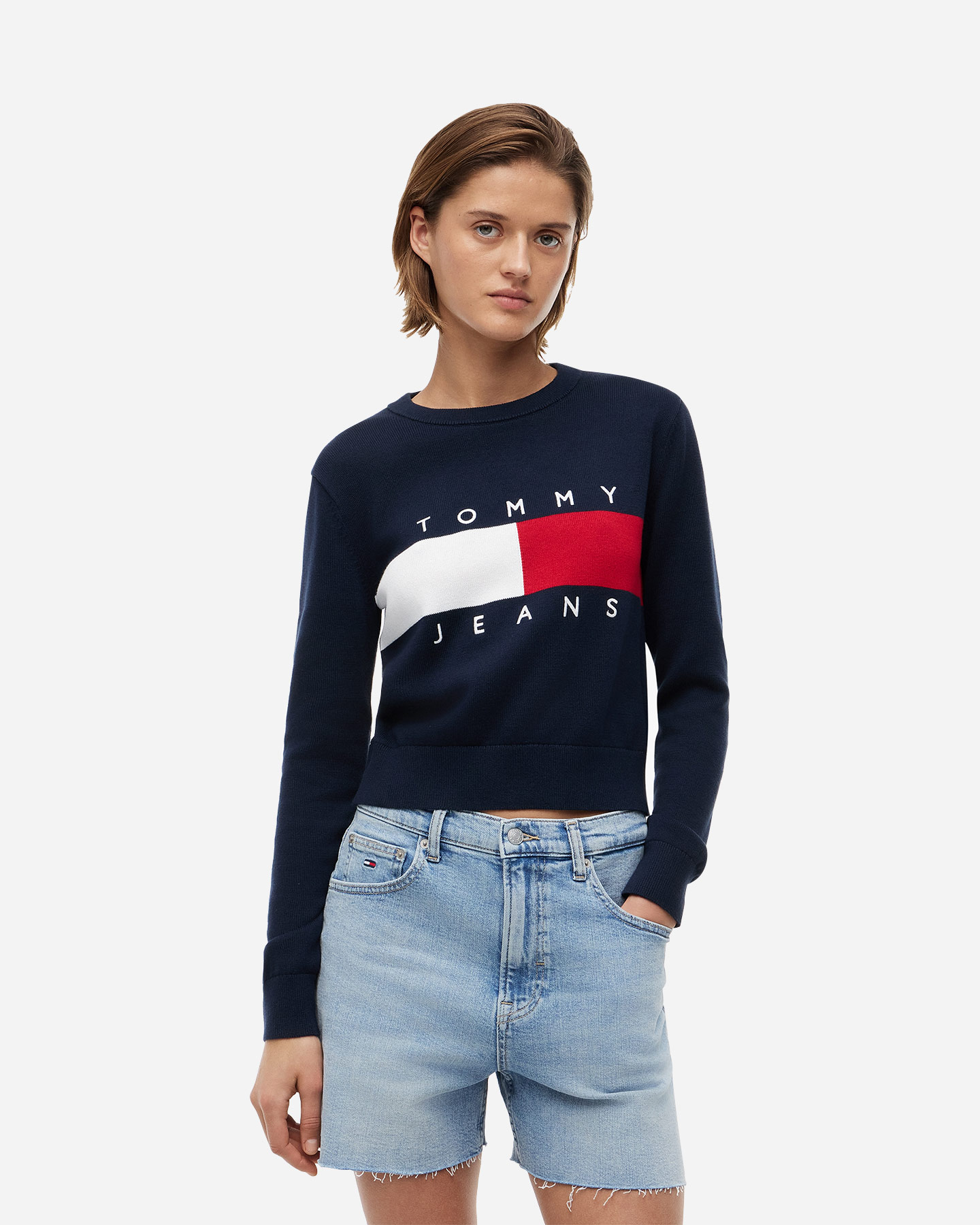 Maglione TOMMY HILFIGER BIG FLAG W - Blu Navy - 1 | Cisalfa Sport