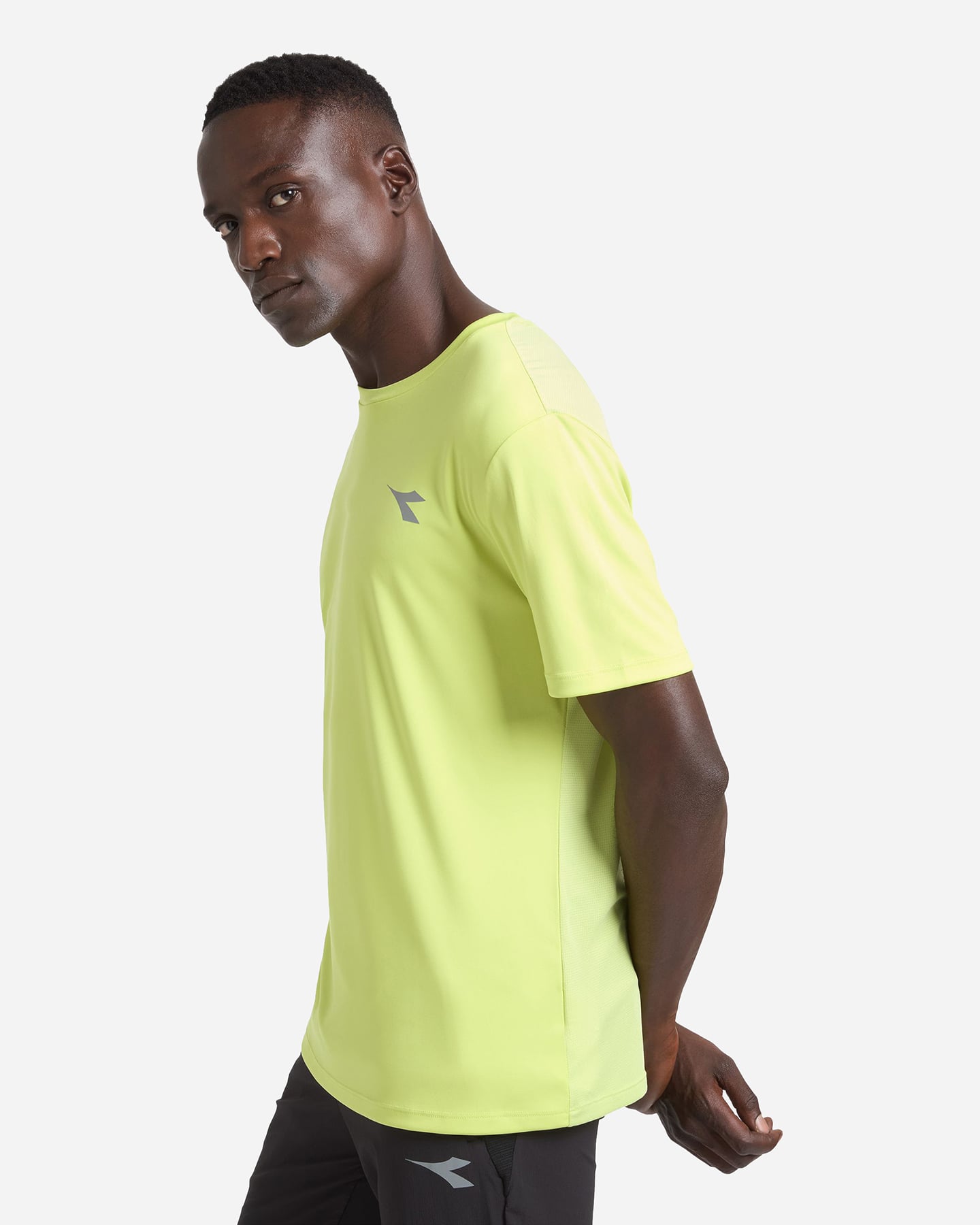T-shirt running DIADORA RUN M - Giallo - 2 | Cisalfa Sport
