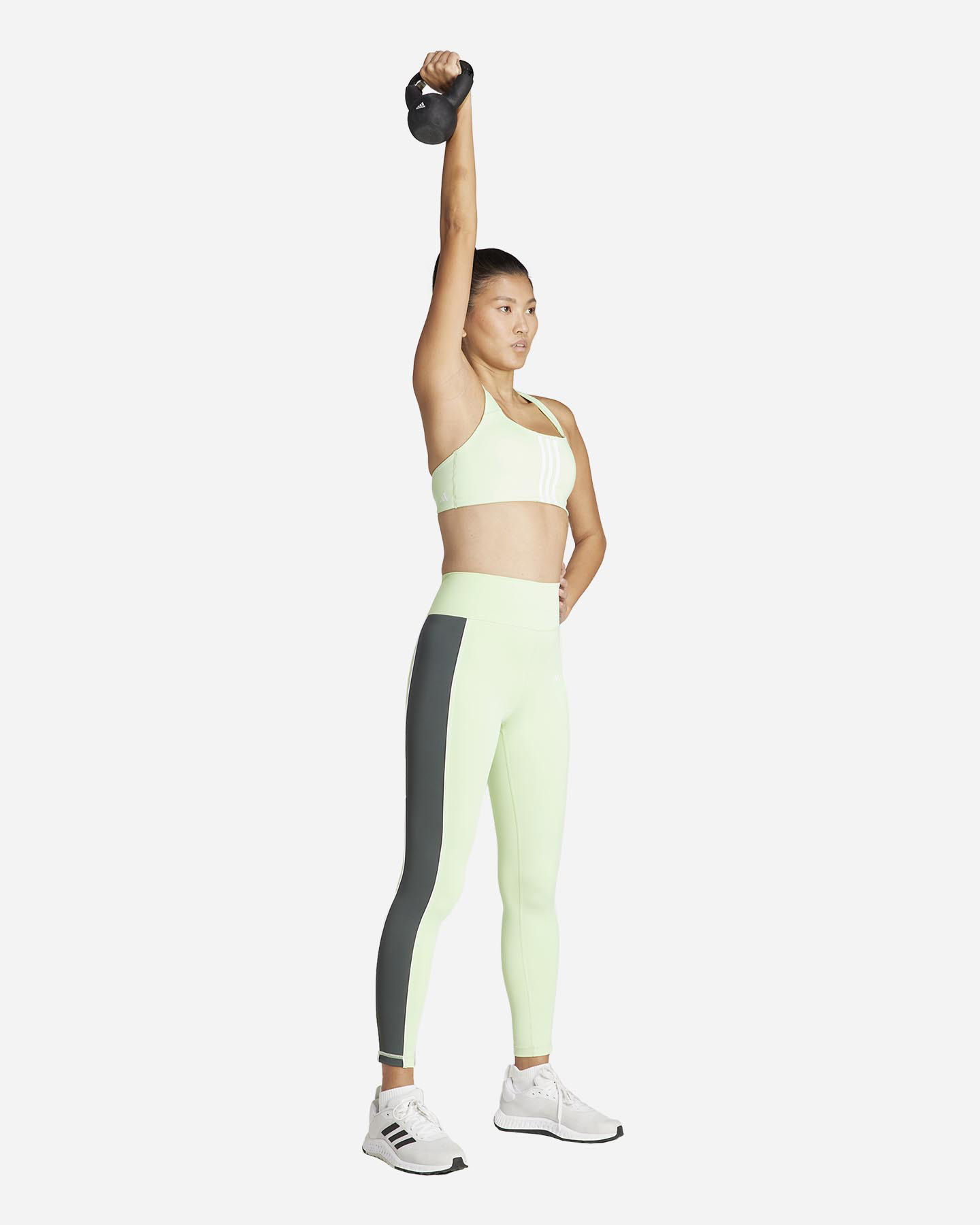 Bra training ADIDAS 3STRIPES W - Verde - 4 | Cisalfa Sport