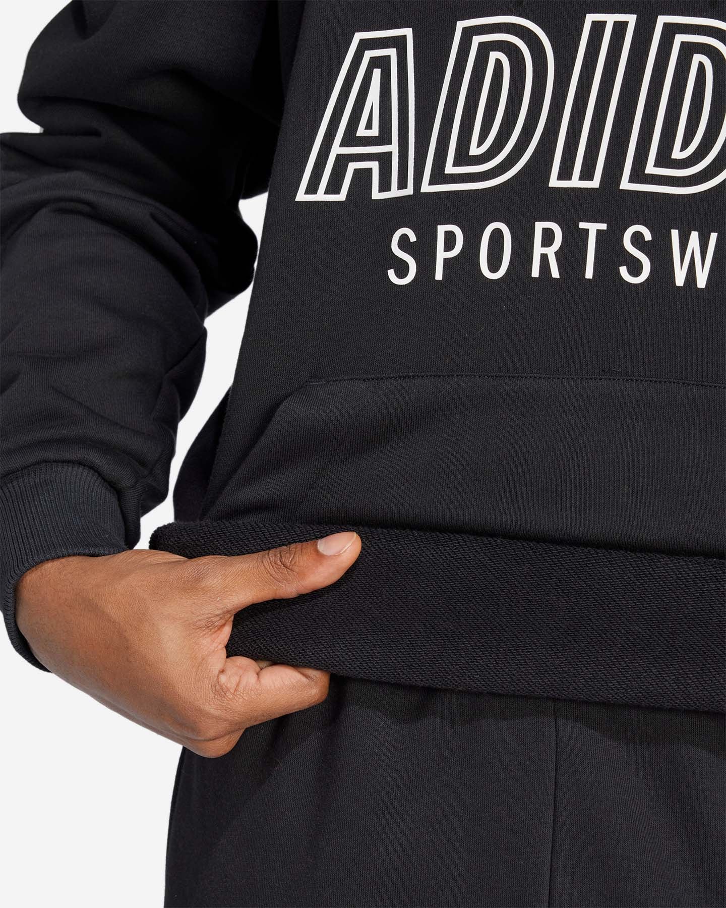 Felpa ADIDAS TIRO LOGO+3STRIPES M - Nero - 5 | Cisalfa Sport