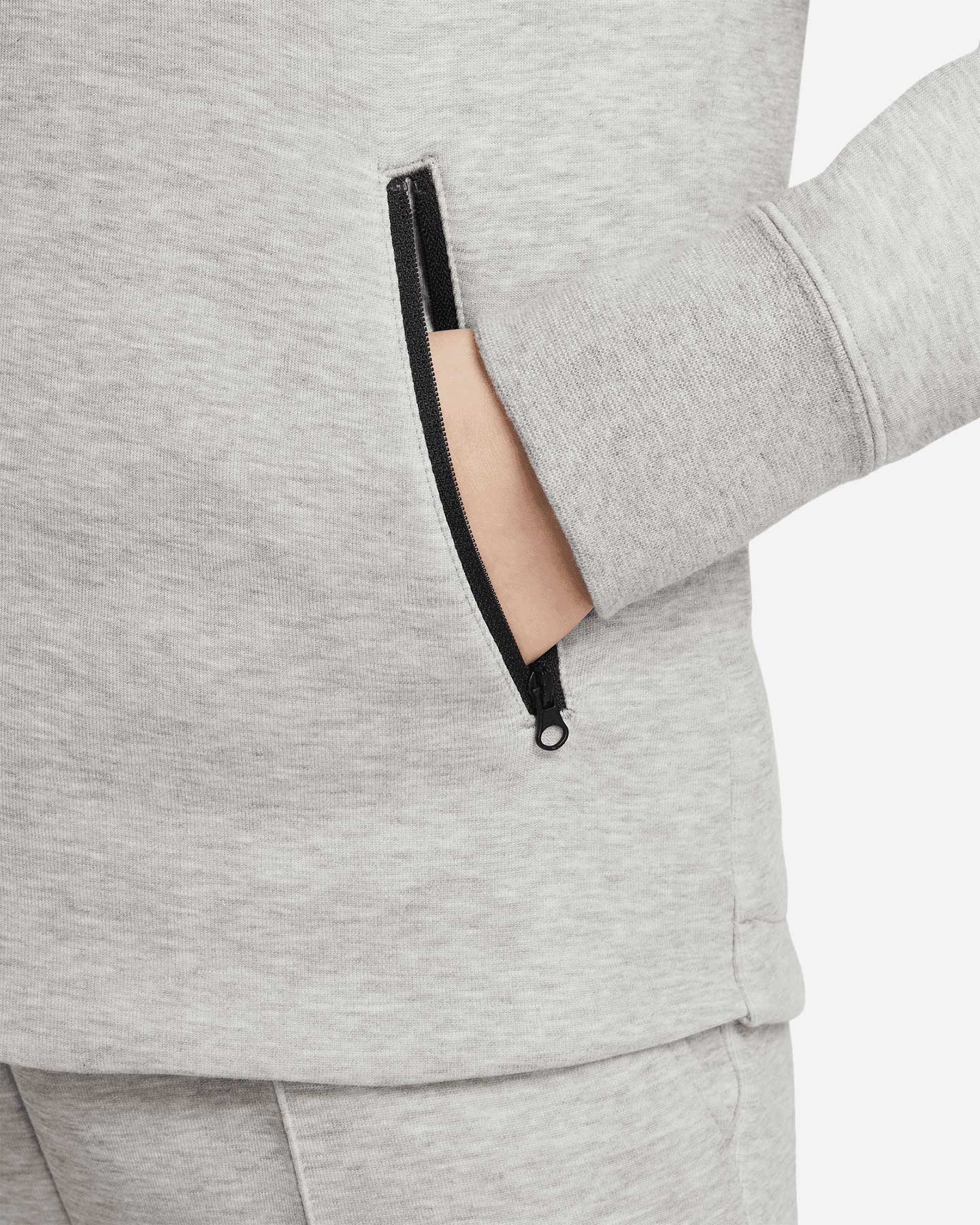 Felpa NIKE TECH FLEECE JR - Grigio - 5 | Cisalfa Sport