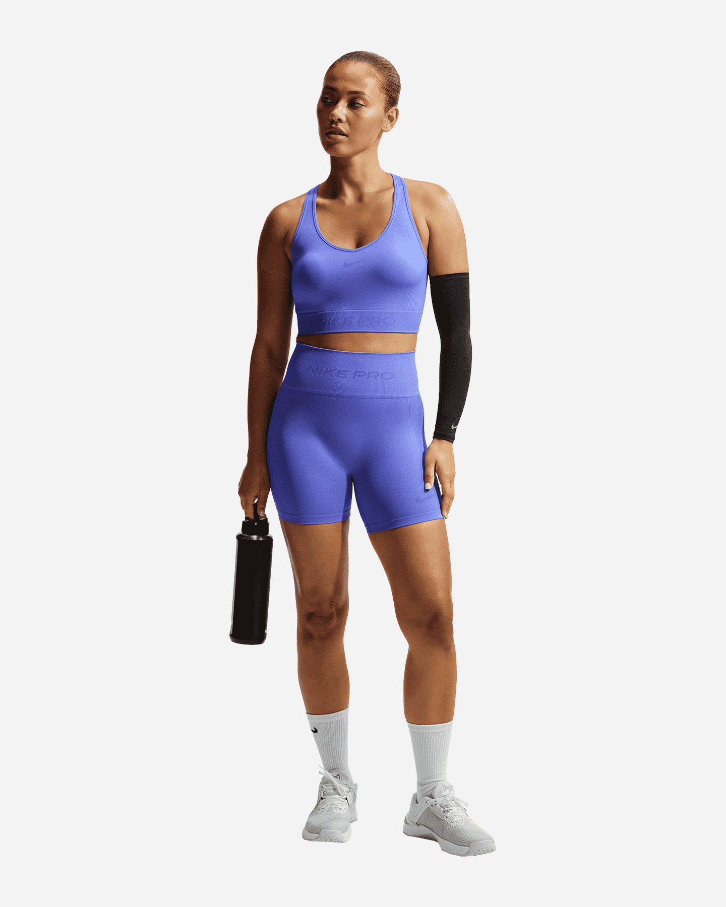Canotta training NIKE VOGATORE SEAMLESS CROP PRO W - Blu - 2 | Cisalfa Sport