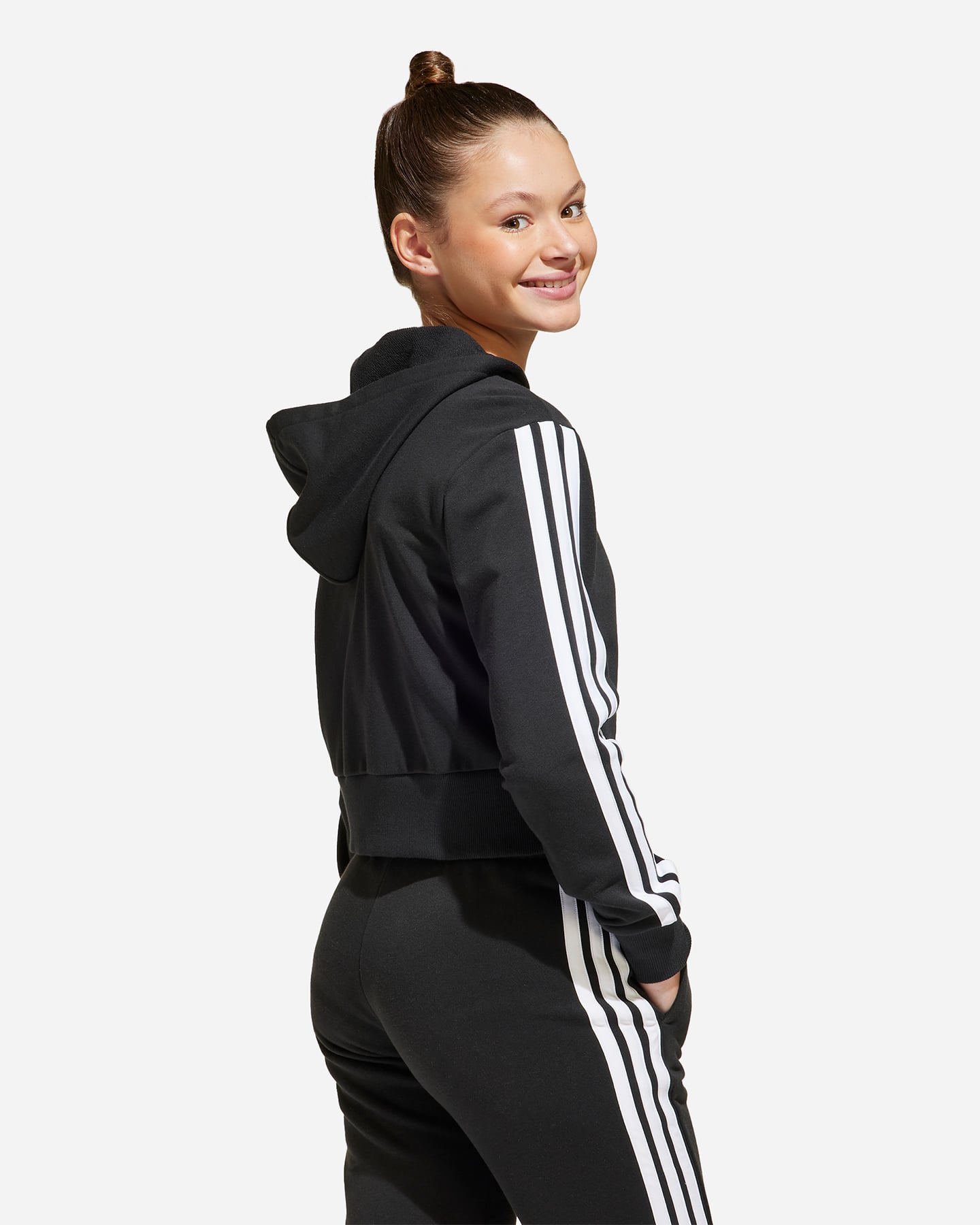 Felpa ADIDAS ESSENTILAS JR - Nero - 2 | Cisalfa Sport