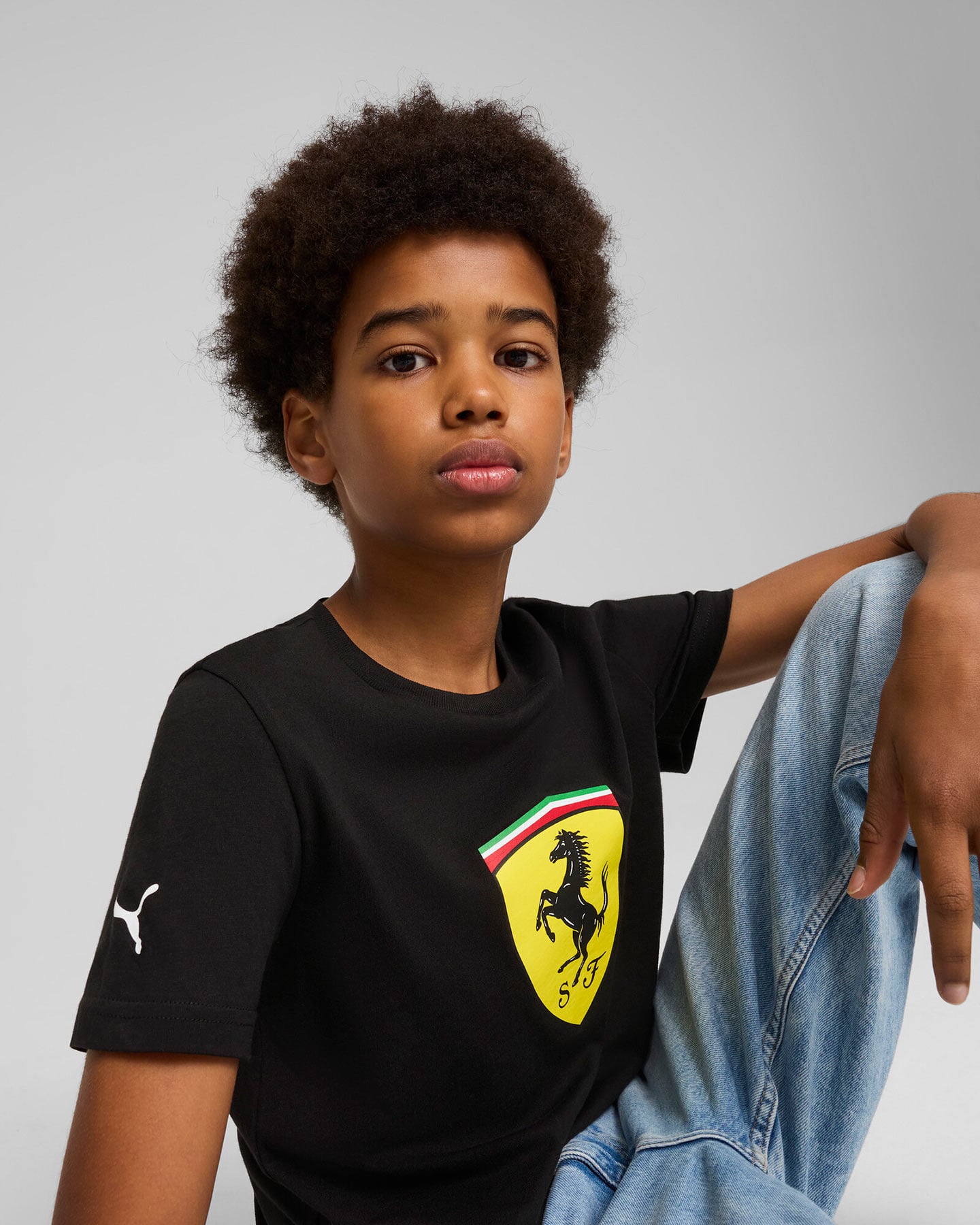 T-shirt PUMA COLORED BIG SHIELD JR - Nero - 4 | Cisalfa Sport