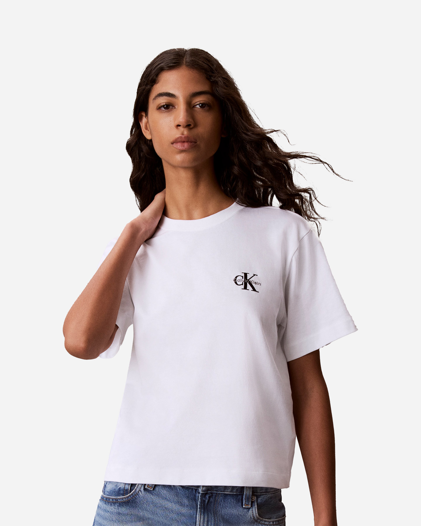 T-shirt CALVIN KLEIN JEANS MONOLOGO W - Bianco - 1 | Cisalfa Sport