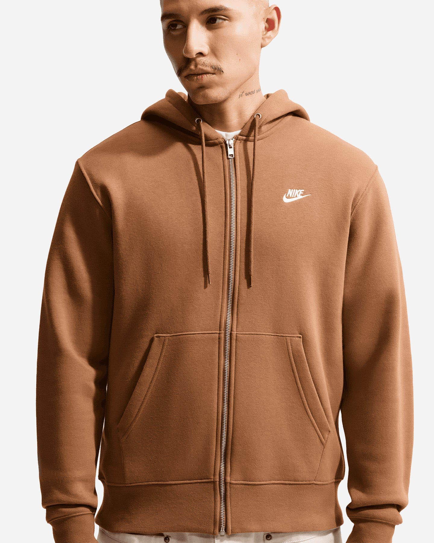 Felpa NIKE CLUB M - Marrone - 3 | Cisalfa Sport