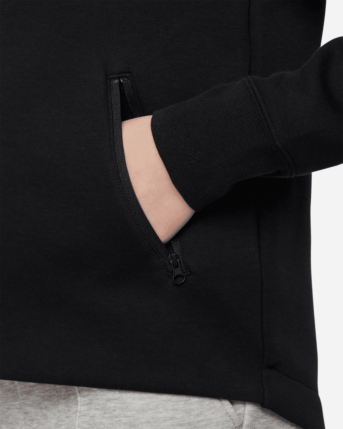 Felpa NIKE TECH FLEECE JR - Nero - 5 | Cisalfa Sport