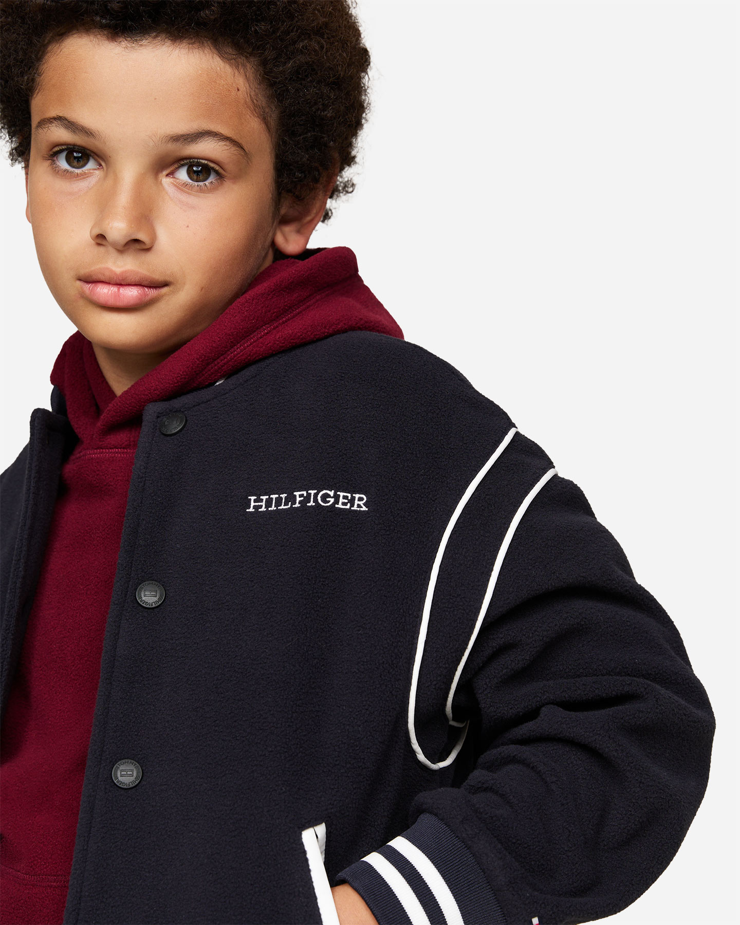 Giubbotto TOMMY HILFIGER POLAR FL VARSITY JR - Blu Navy - 3 | Cisalfa Sport