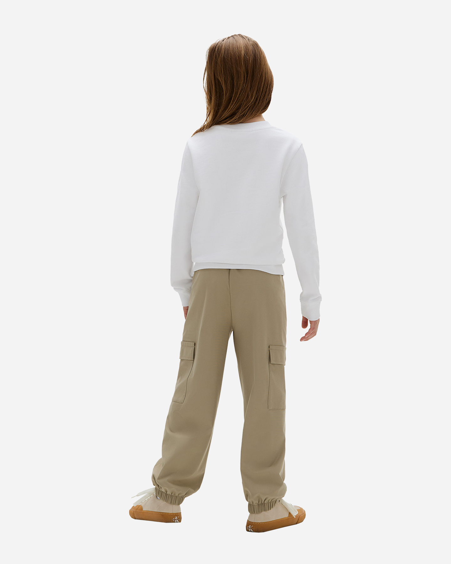 Felpa CALVIN KLEIN JEANS NEW LOGO JR - Bianco - 3 | Cisalfa Sport