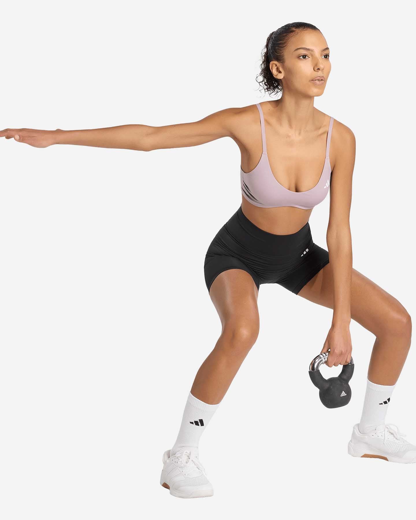 Bra training ADIDAS OPTIME ESSENTIALS W - Viola - 3 | Cisalfa Sport