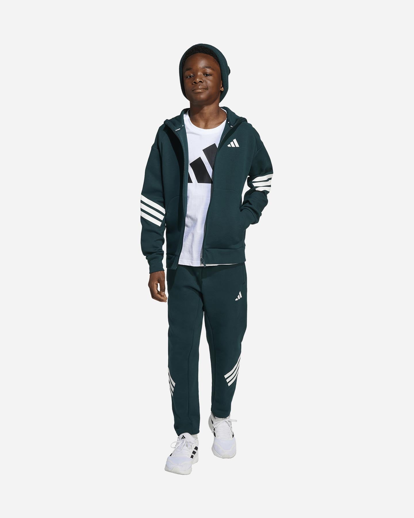 Pantalone ADIDAS FUTURE ICONS 3STRIPES JR - Verde - 3 | Cisalfa Sport