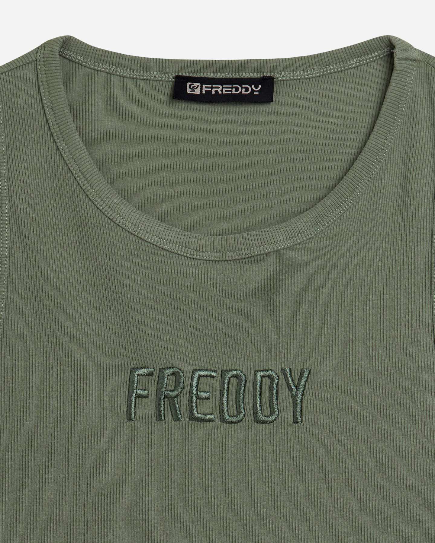 Canotta FREDDY LOGO BORCHIE W - Verde - 4 | Cisalfa Sport