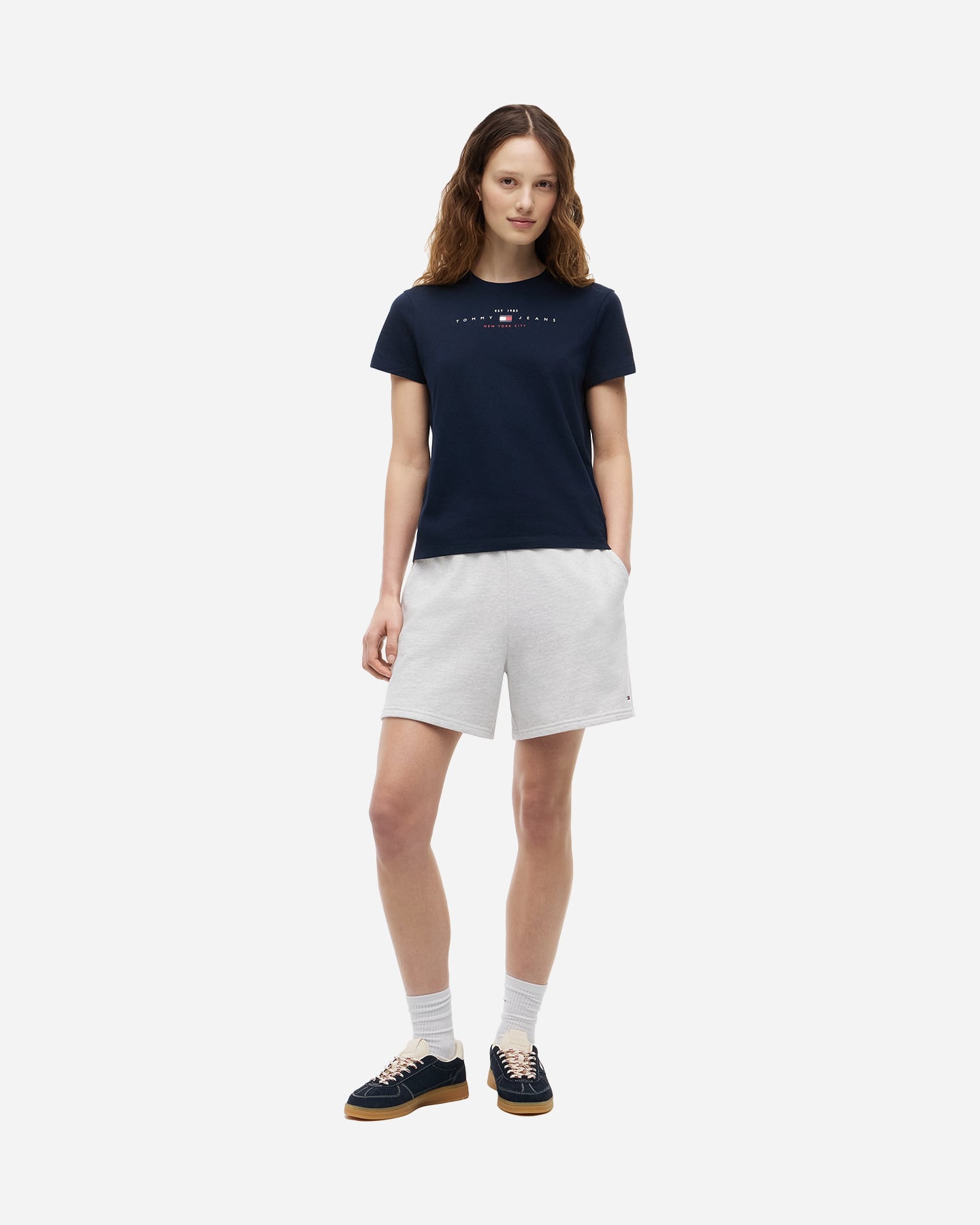 T-shirt TOMMY HILFIGER LINEAR W - Blu Navy - 2 | Cisalfa Sport