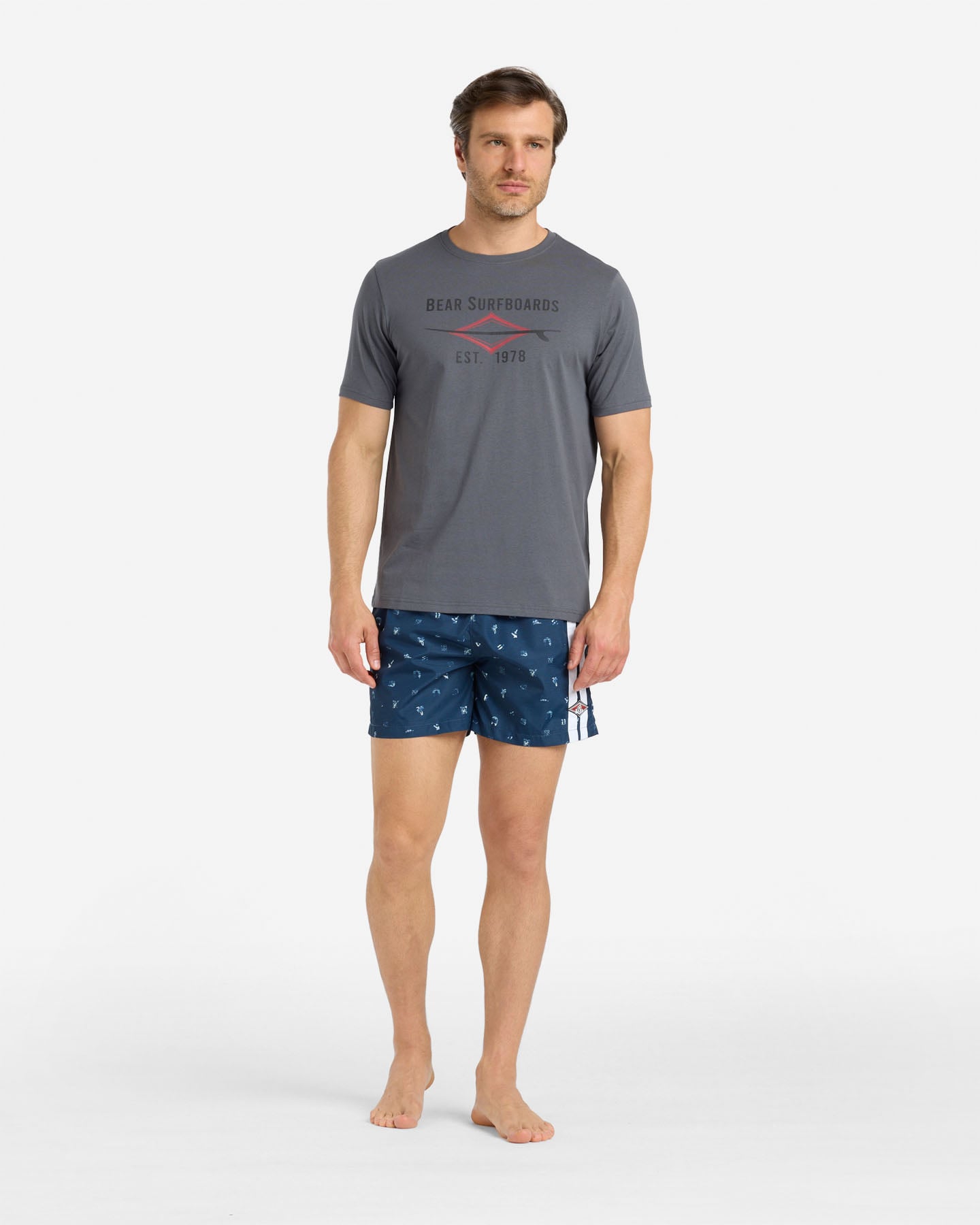 T-shirt BEAR WAVES AFTER WAVES M - Grigio - 4 | Cisalfa Sport