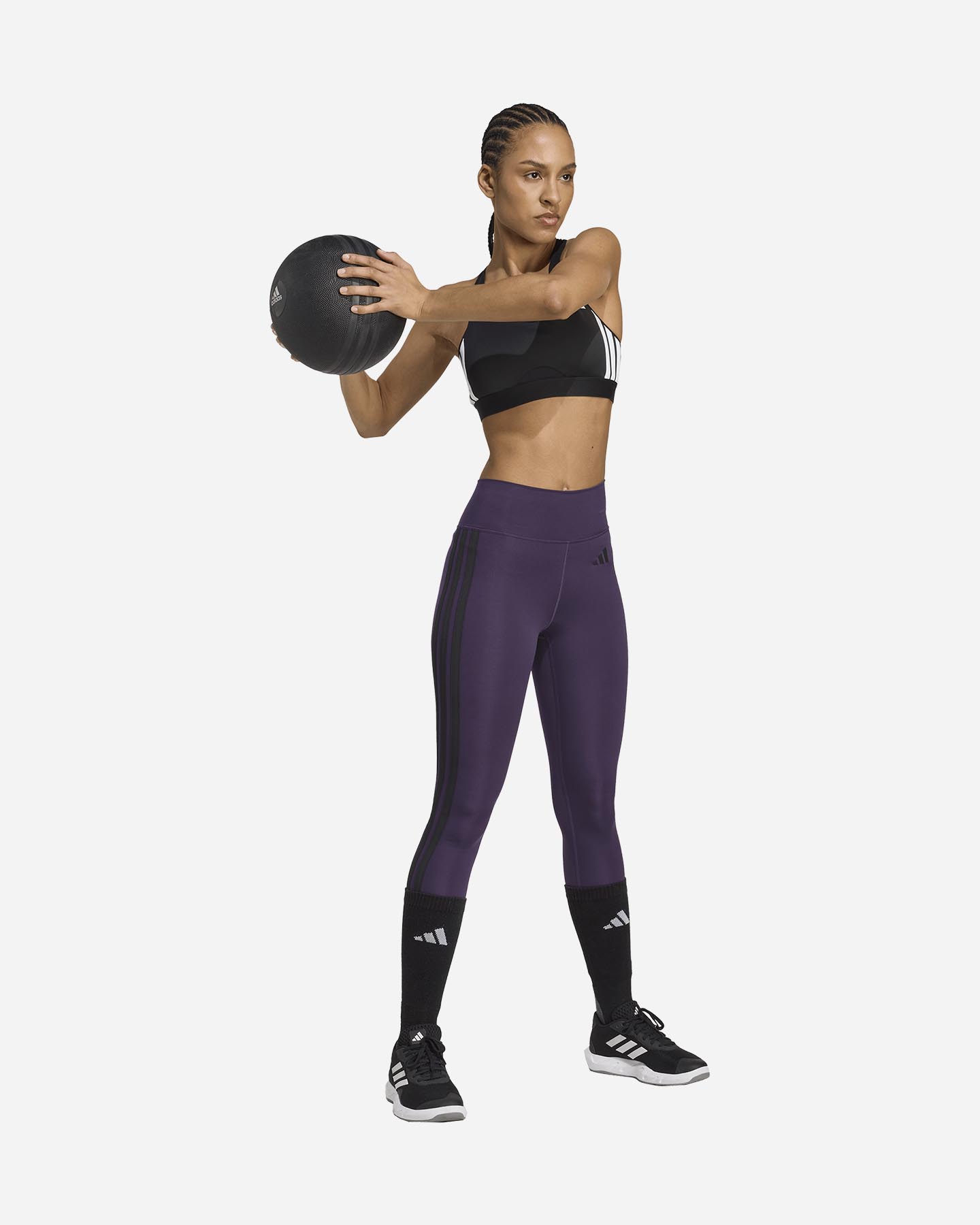 Leggings ADIDAS OPT ESSENTIAL 3STRIPES W - Rosso - 3 | Cisalfa Sport