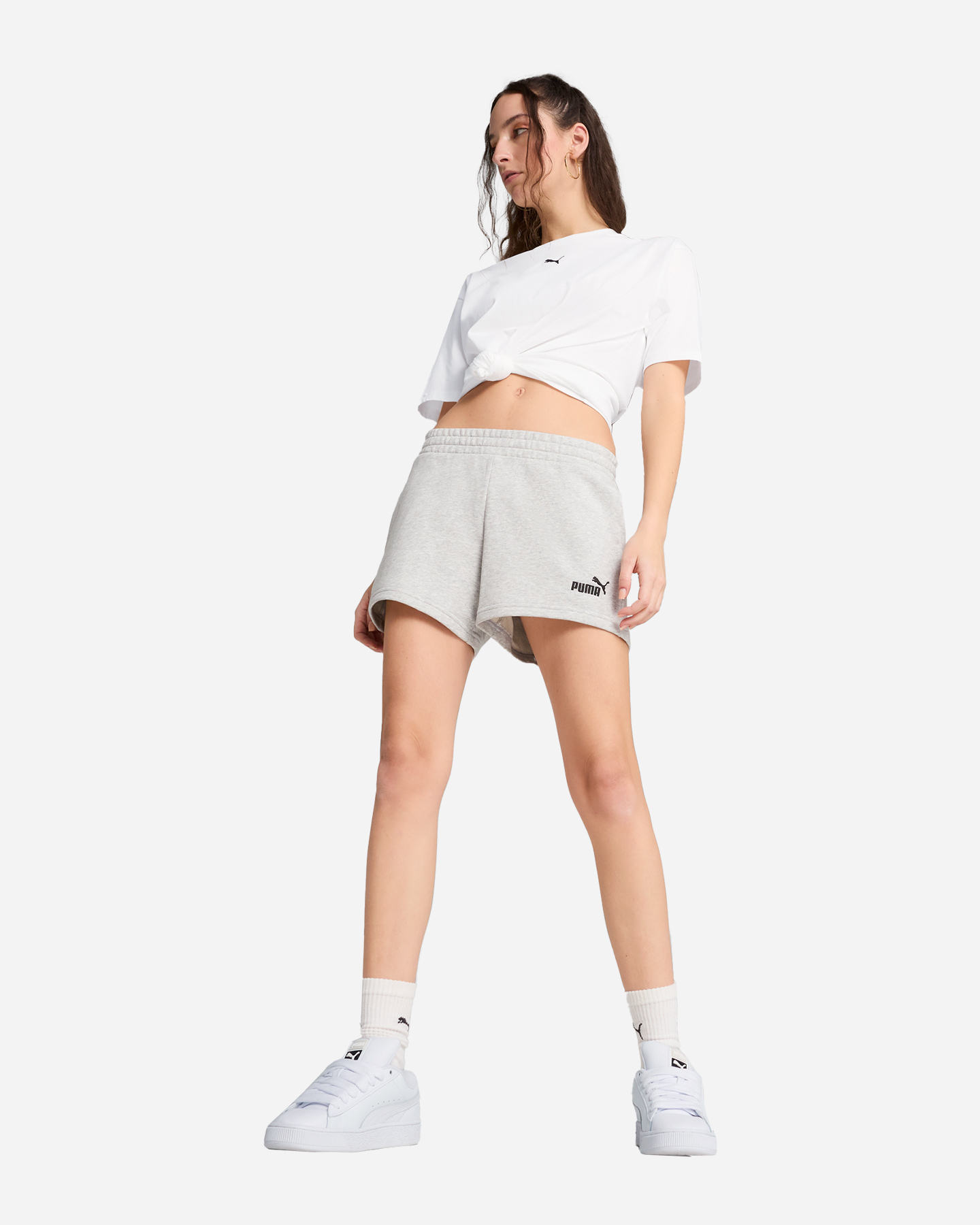 Pantaloncini PUMA SMALL LOGO W - Grigio - 4 | Cisalfa Sport