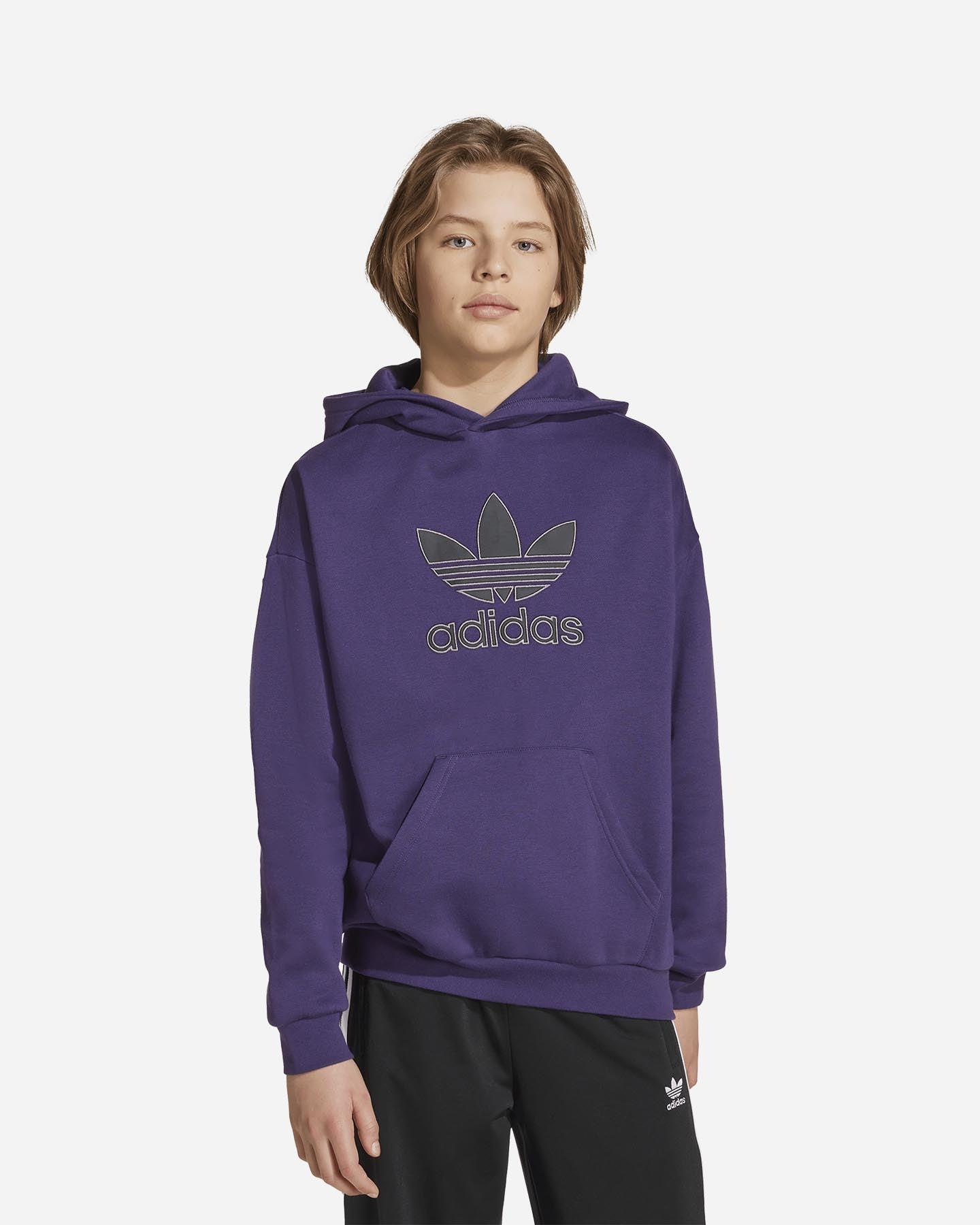 Felpa ADIDAS BIG LOGO JR - Viola - 1 | Cisalfa Sport
