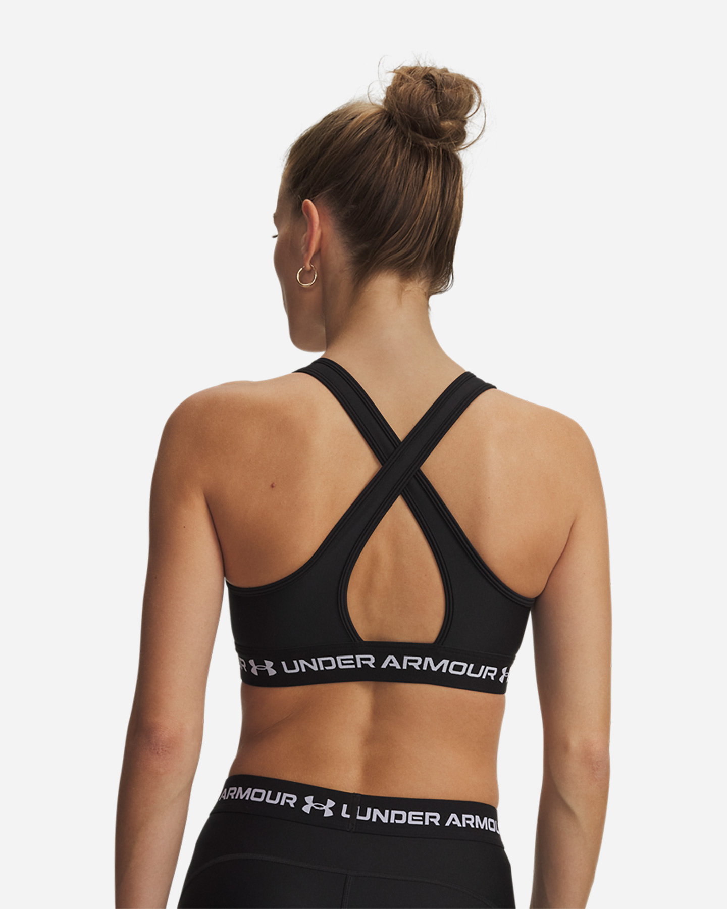 Bra training UNDER ARMOUR MID CROSSBACK W - Nero - 1 | Cisalfa Sport
