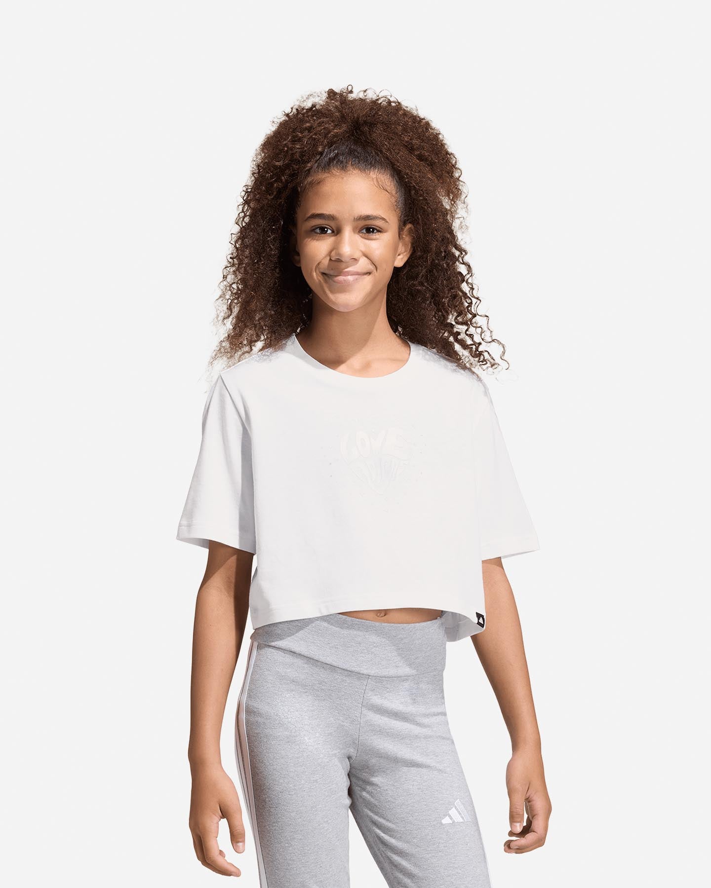 T-shirt ADIDAS EVERYDAY GLAM GRAPHIC JR - Bianco - 1 | Cisalfa Sport