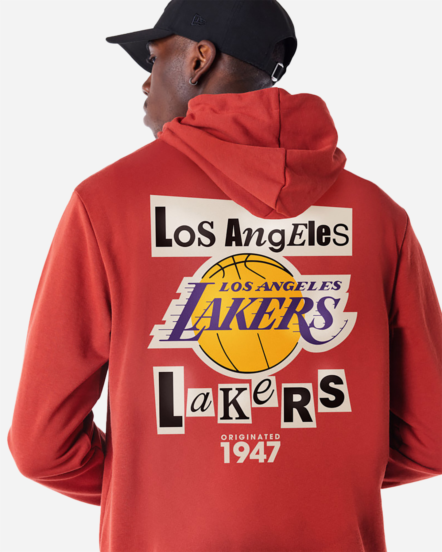 Felpa nba NEW ERA 9FORTY NEWSPAPER LAKERS M - Rosso - 4 | Cisalfa Sport