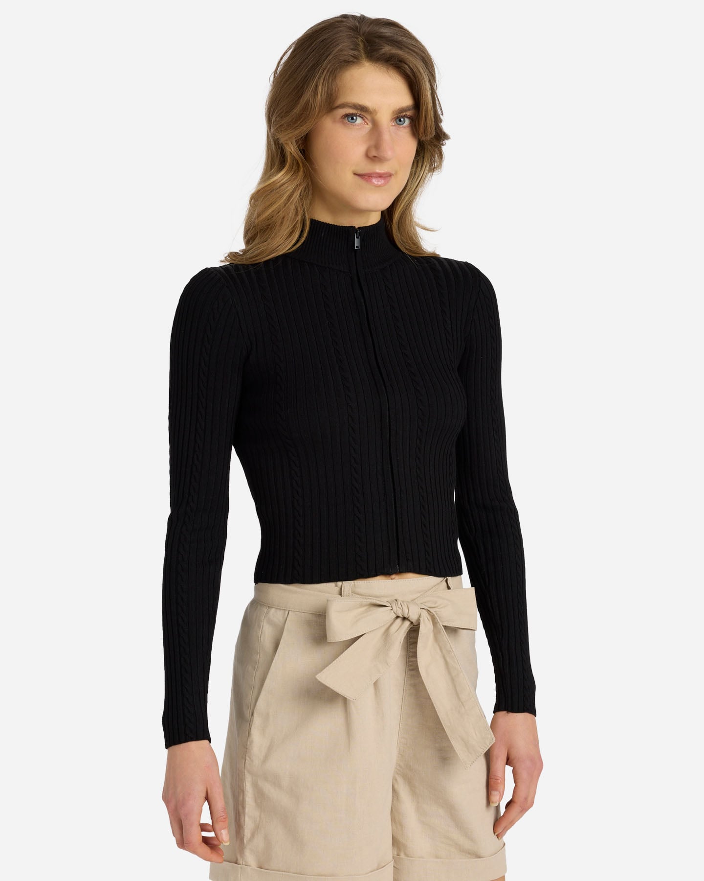 Cardigan DACK'S FULL ZIP CABLE W - Nero - 1 | Cisalfa Sport
