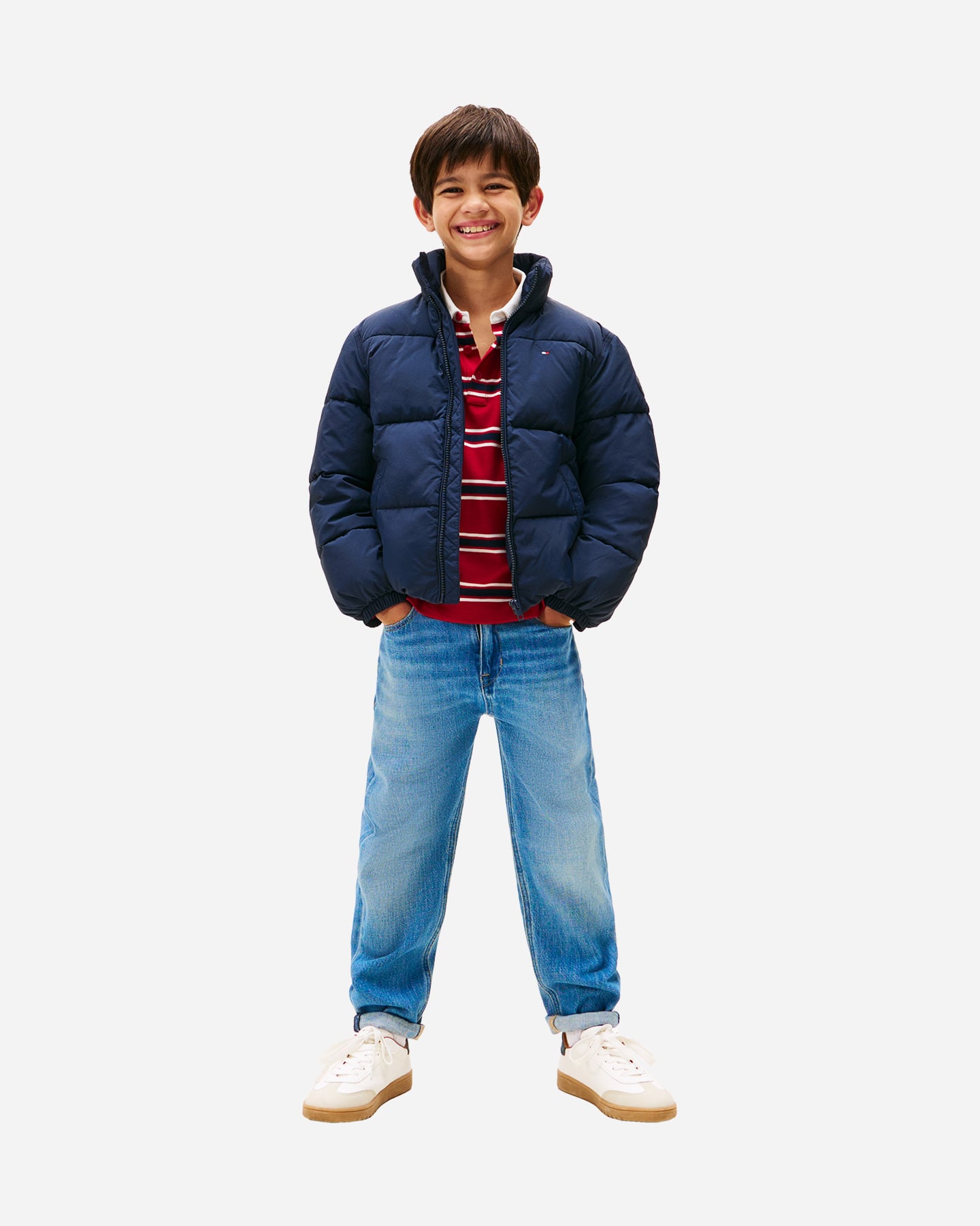 Giubbotto TOMMY HILFIGER FLAG PUFFER JR - Blu Navy - 4 | Cisalfa Sport