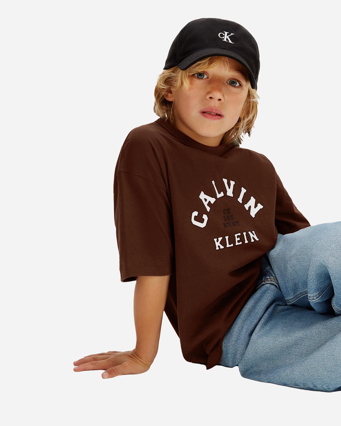 T-shirt CALVIN KLEIN JEANS COLLEGE GRAPHIC JR - Marrone - 4 | Cisalfa Sport