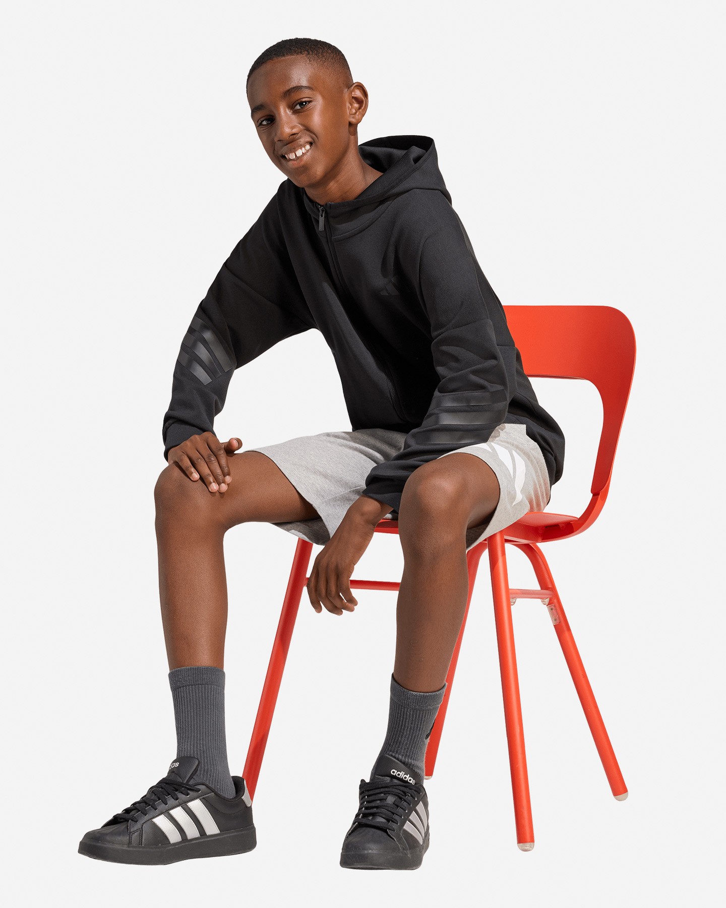Felpa ADIDAS FUTURE ICONS 3STRIPES JR - Nero - 3 | Cisalfa Sport