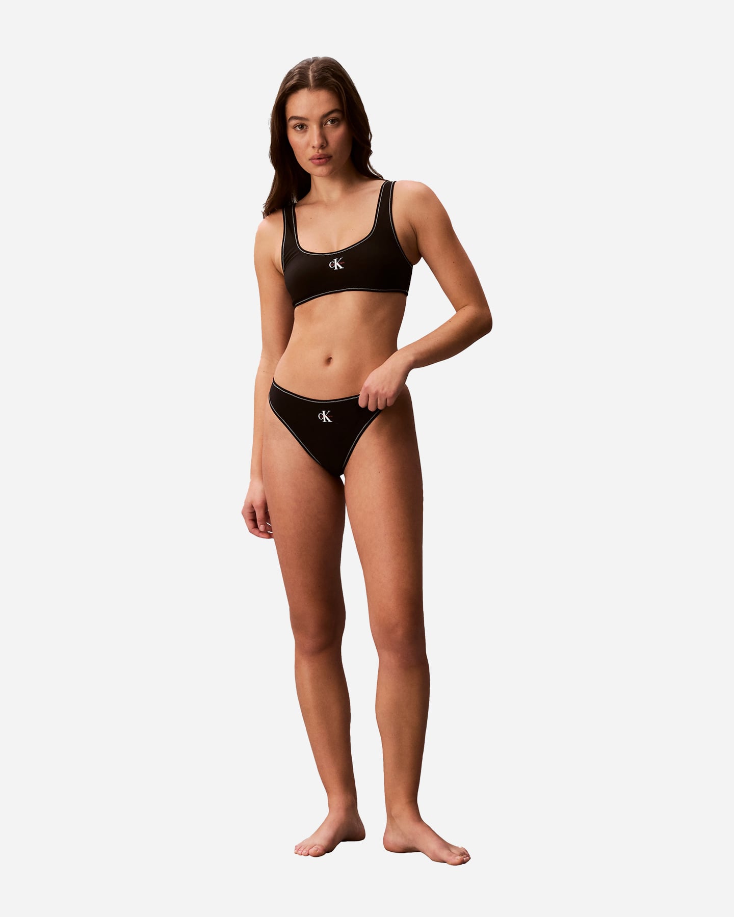 Reggiseno mare CALVIN KLEIN JEANS MONOGRAM W - Nero - 3 | Cisalfa Sport