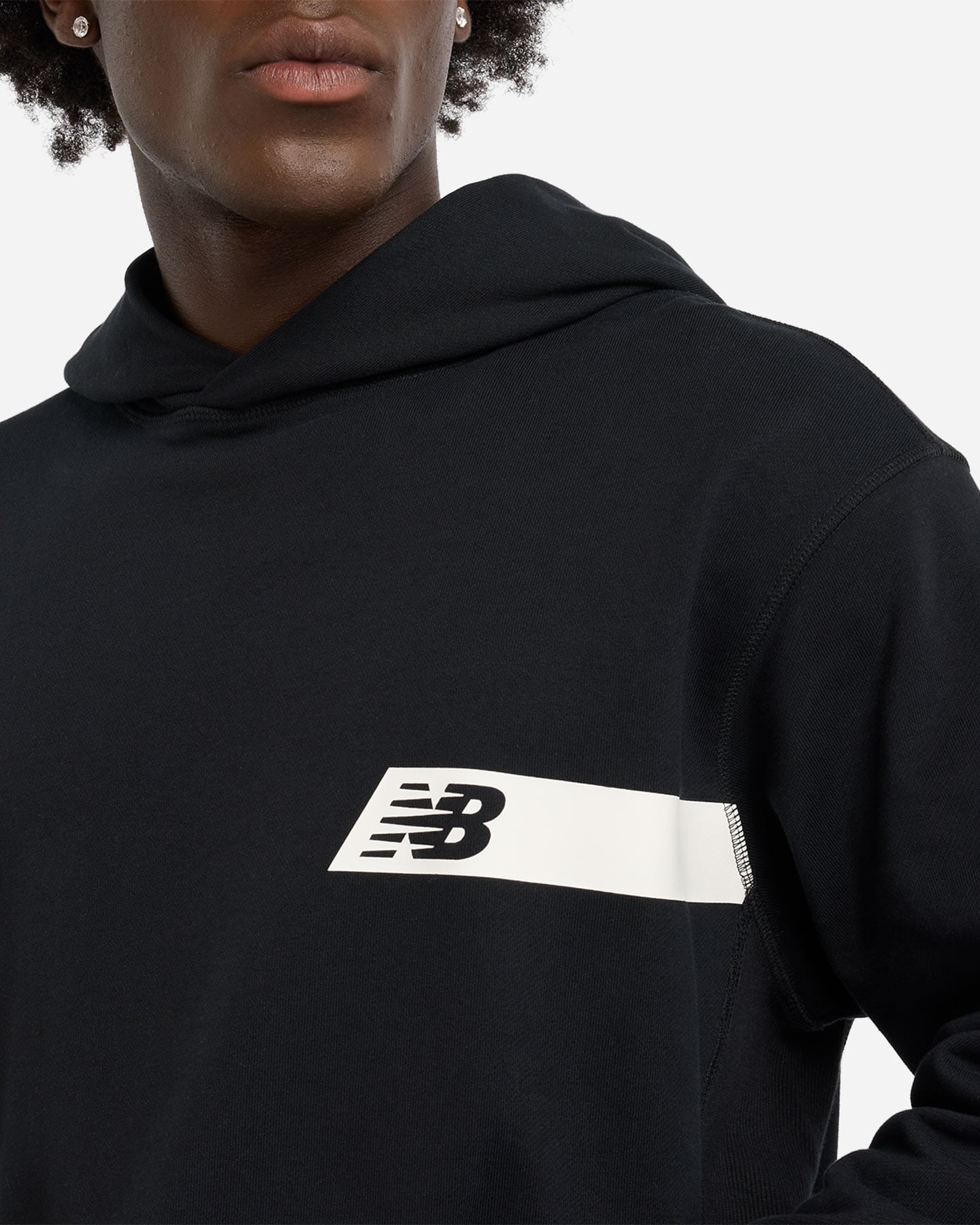 Felpa NEW BALANCE RELAXED GFX BACK BIG LOGO M - Nero - 3 | Cisalfa Sport