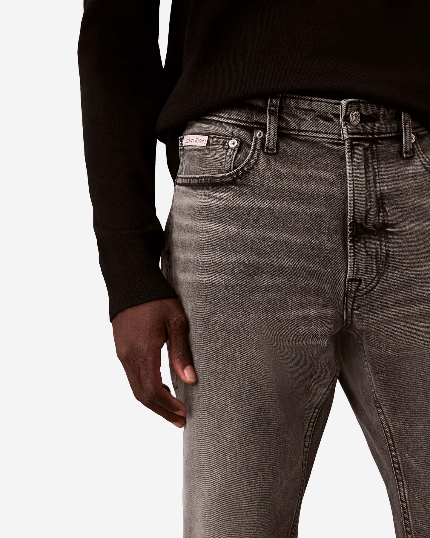 Jeans CALVIN KLEIN JEANS SLIM STRAIGHT L32 M - Grigio - 4 | Cisalfa Sport