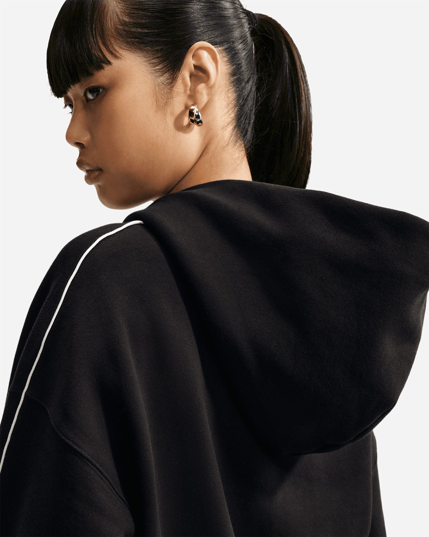 Felpa NIKE STUDIO FLEECE W - Nero - 5 | Cisalfa Sport