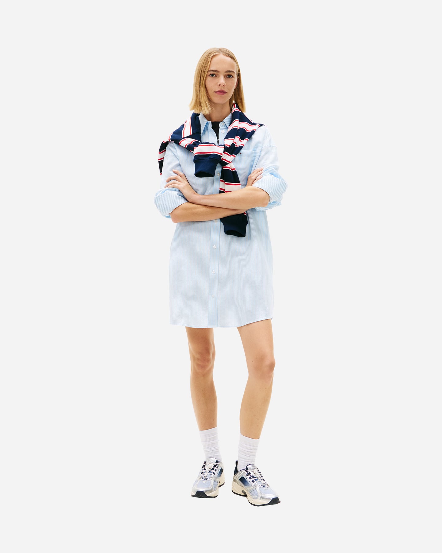 Camicia TOMMY HILFIGER LINEN STRIPE W - Azzurro - 1 | Cisalfa Sport