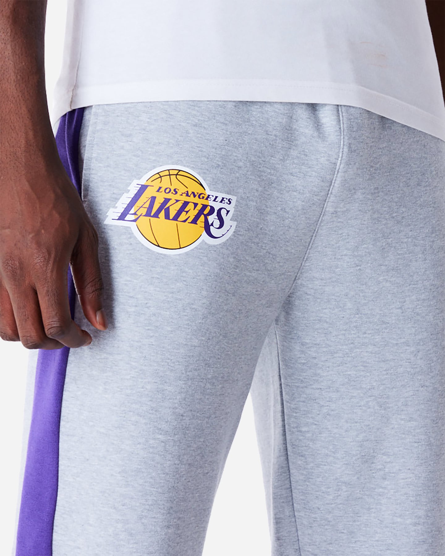Pantaloni nba NEW ERA PANEL LAKERS JOGGER M - Grigio - 4 | Cisalfa Sport