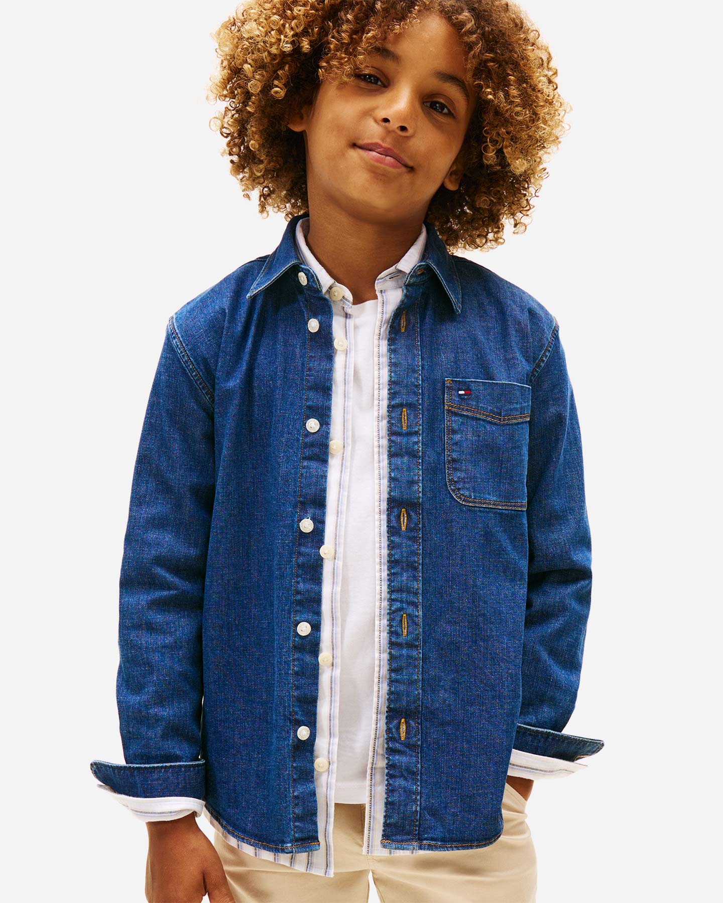 Camicia TOMMY HILFIGER RELAXED DENIM JR - Denim - 3 | Cisalfa Sport