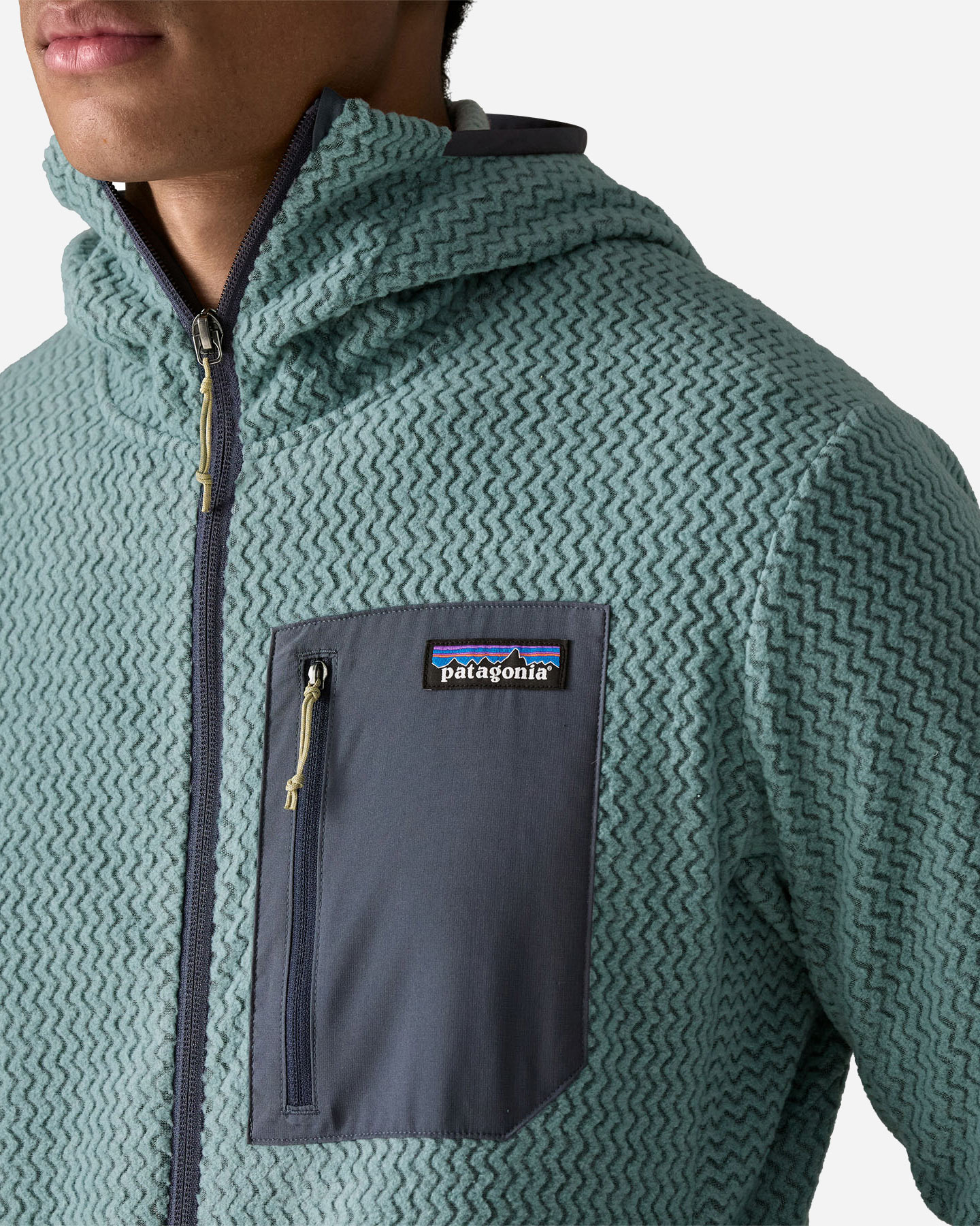 Pile PATAGONIA R1 AIR M - Blu - 4 | Cisalfa Sport