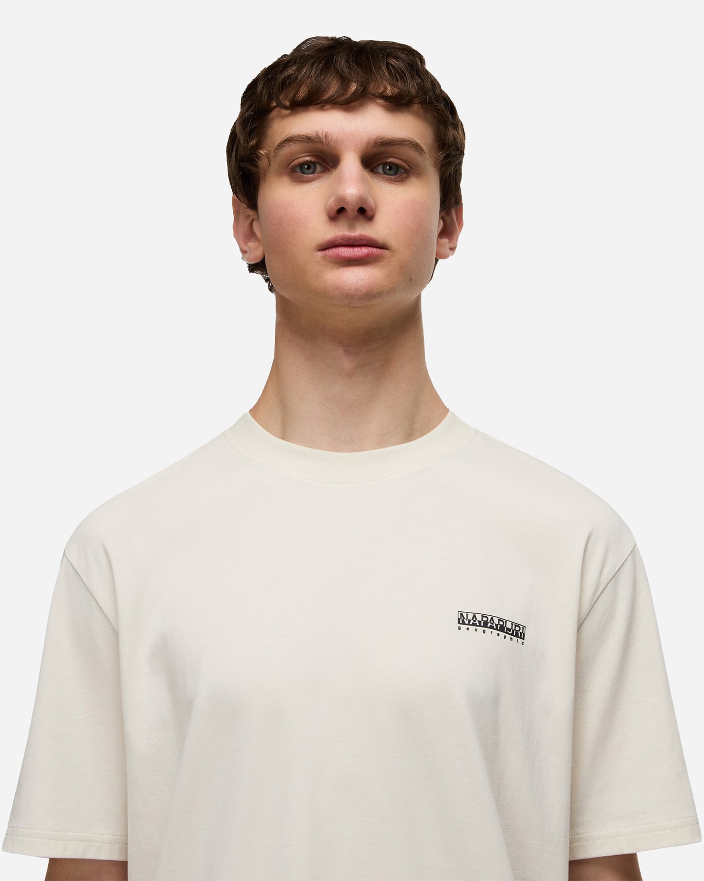 T-shirt NAPAPIJRI SMALL LOGO BOX M - Beige - 4 | Cisalfa Sport