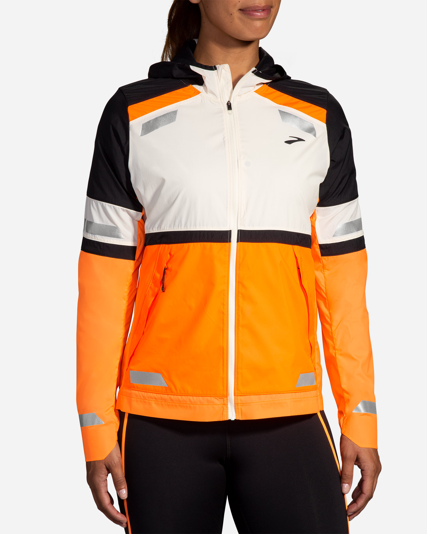 Giacca running BROOKS RUN VISIBLE 2.0 W - Arancione - 1 | Cisalfa Sport