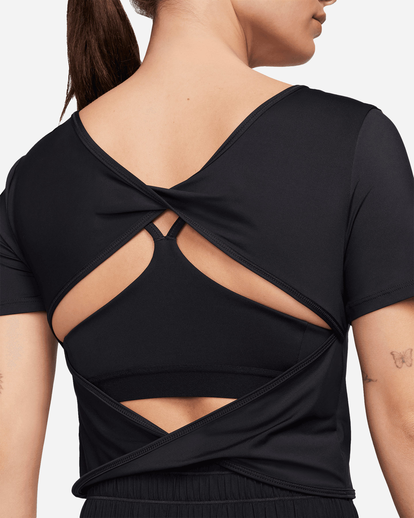 T-shirt training NIKE CROP INSERT RETRO W - Nero - 4 | Cisalfa Sport