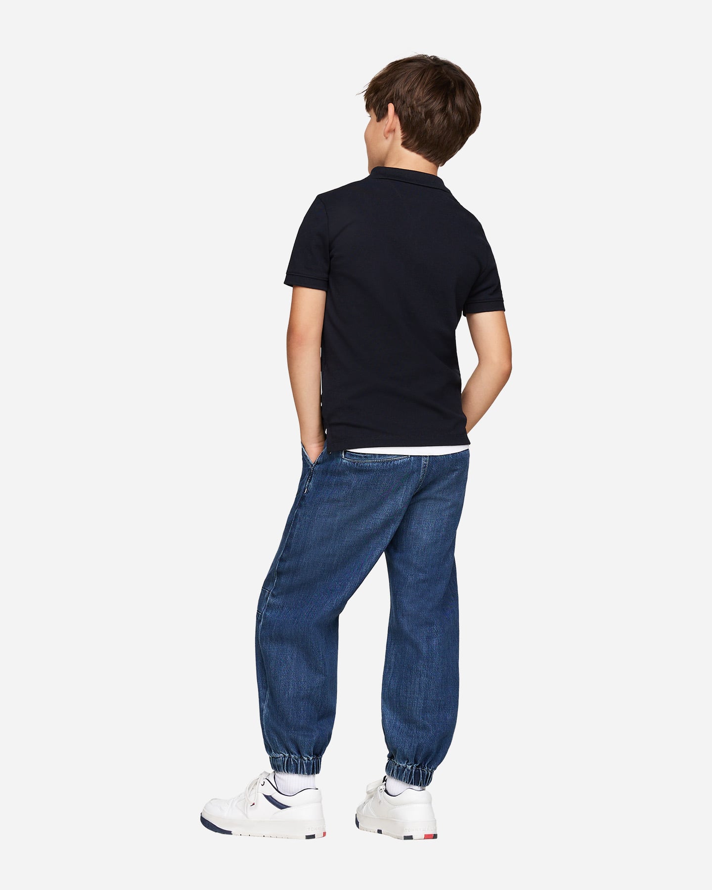 Polo TOMMY HILFIGER SMALL LOGO JR - Blu Navy - 3 | Cisalfa Sport