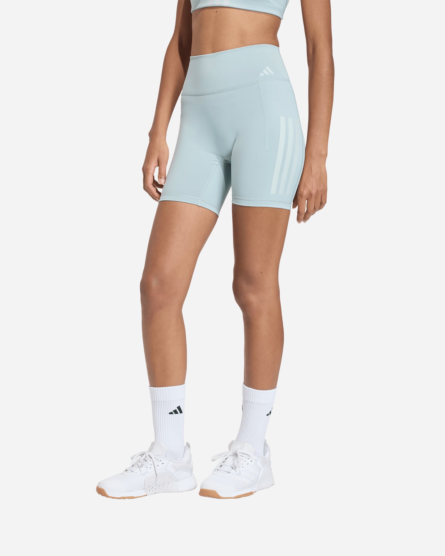Short training ADIDAS OPTIMEWORKOUT 3STRIPES W - Verde - 2 | Cisalfa Sport
