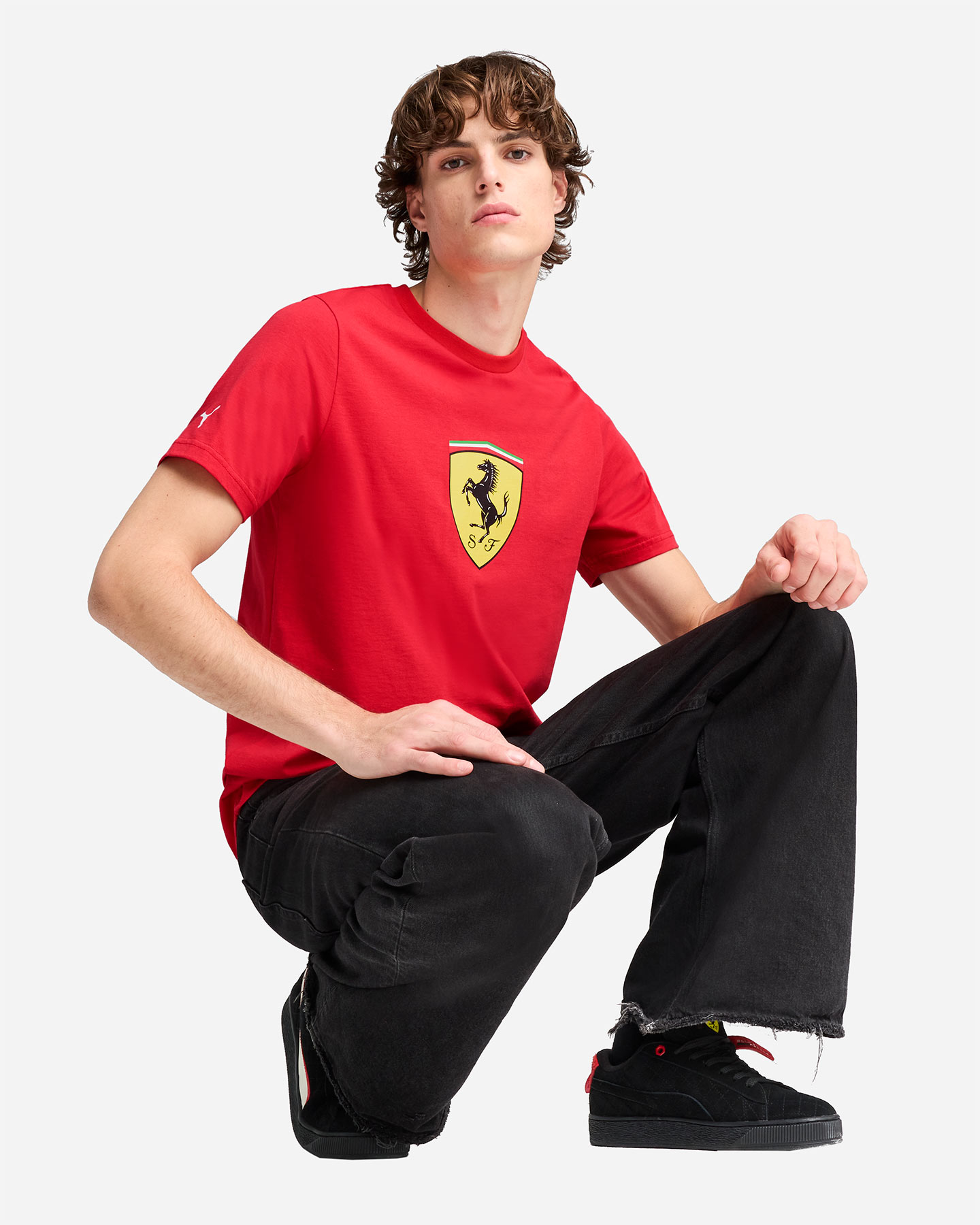 T-shirt PUMA FERRARI COLORED BIG SHIELD M - Rosso - 4 | Cisalfa Sport